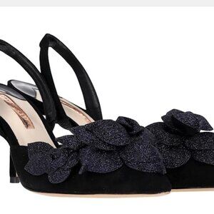 Sophia Webster Suede Glitter Pumps
